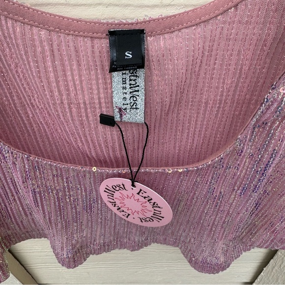 FP × EastNWestLabel Sheer Sequin Boxy Cami - Picture 5 of 6